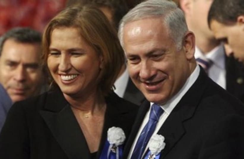 PM and Livni (photo credit: Reuters)