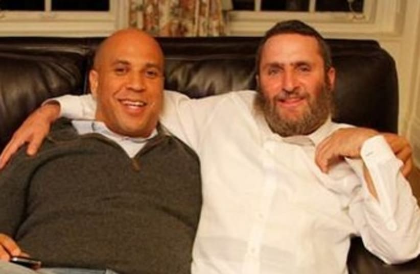 Cory Booker and Shmuley Boteach 370 (photo credit: Courtesy)