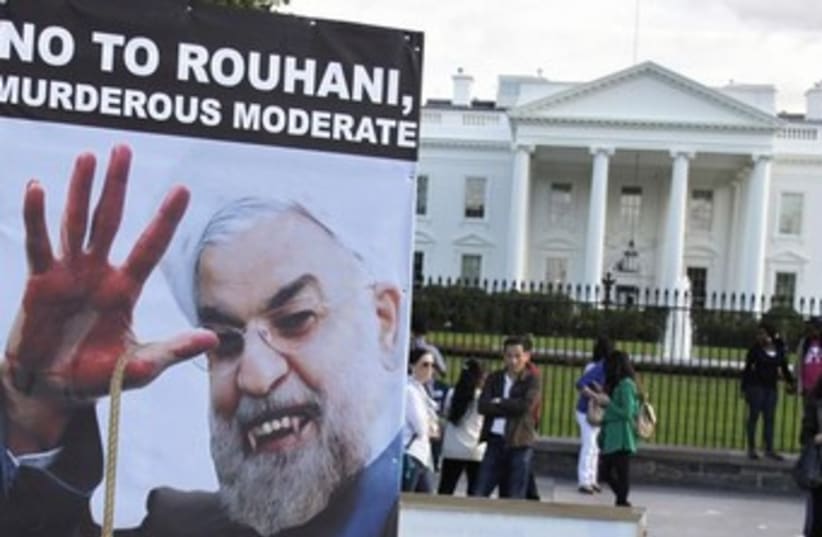 Iranian Americans protest (photo credit: Reuters)