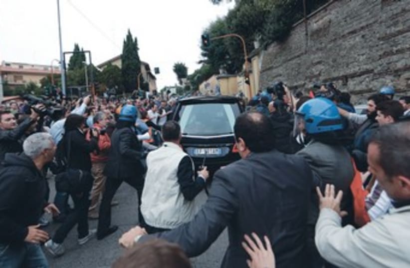 Italians protest Nazi funeral 370 (photo credit: REUTERS)