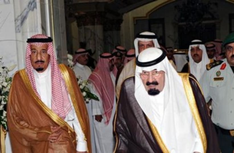 Saudi Arabia's King Abdullah and Prince Salman 370 (photo credit: REUTERS)