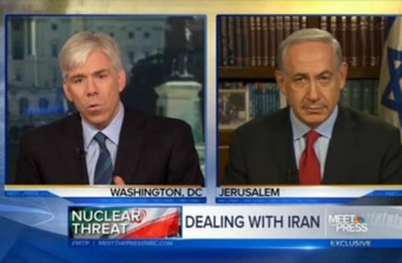Netanyahu on NBC's Meet the Press 370 (photo credit: Screenshot)