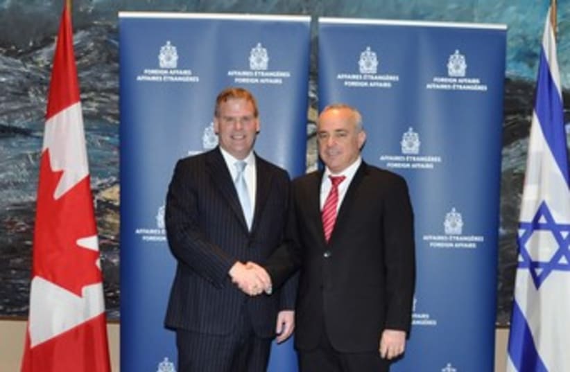 Steinitz and Canadian FM (photo credit: Courtesy Canadian Ministry of Foreign Affairs)