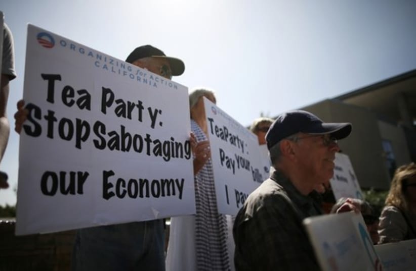 Protest against Tea Party officials 521 (photo credit: reuters)