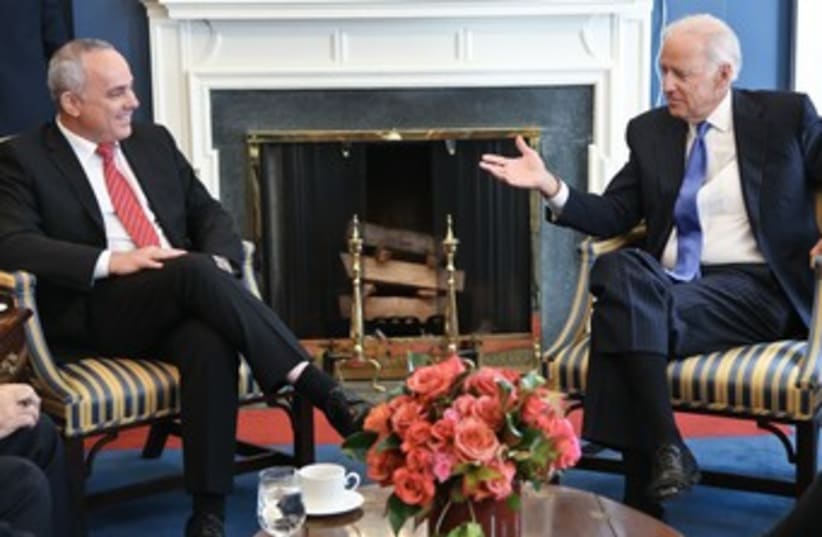 Yuval Steinitz meeting with Joe Biden 370 (photo credit: Shmulik Almani)