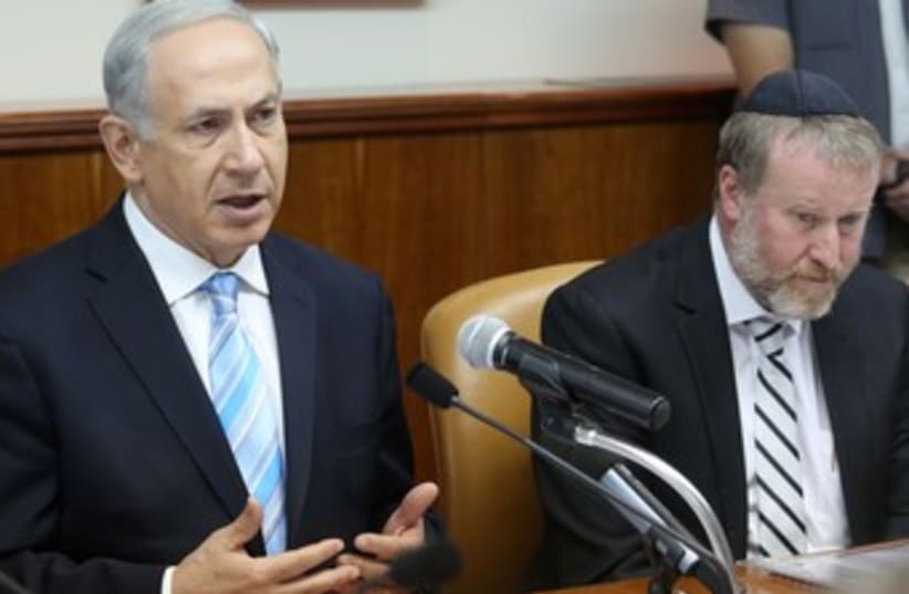 Netanyahu cabinet meeting 370 (photo credit: Marc Israel Sellem/The Jerusalem Post)