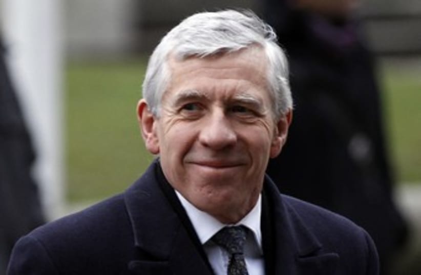 Britain's former foreign minister Jack Straw 370 (photo credit: REUTERS)