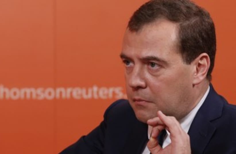 Russian Prime Minister Dmitry Medvedev 370 (photo credit: REUTERS/Grigory Dukor )