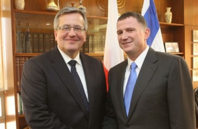 Poland President Edelstein 370 (photo credit: Courtesy Knesset Spokesman's office. )