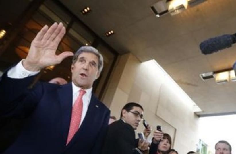 John Kerry in Geneva (photo credit: Reuters)
