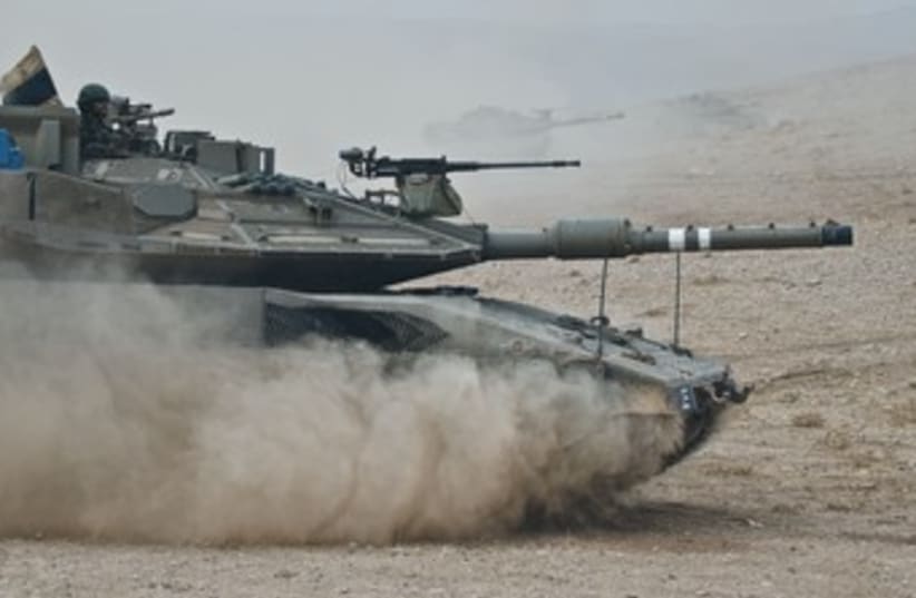 A tank from the 52nd Armored Battalion 370 (photo credit: IDF Spokesman’s Office)