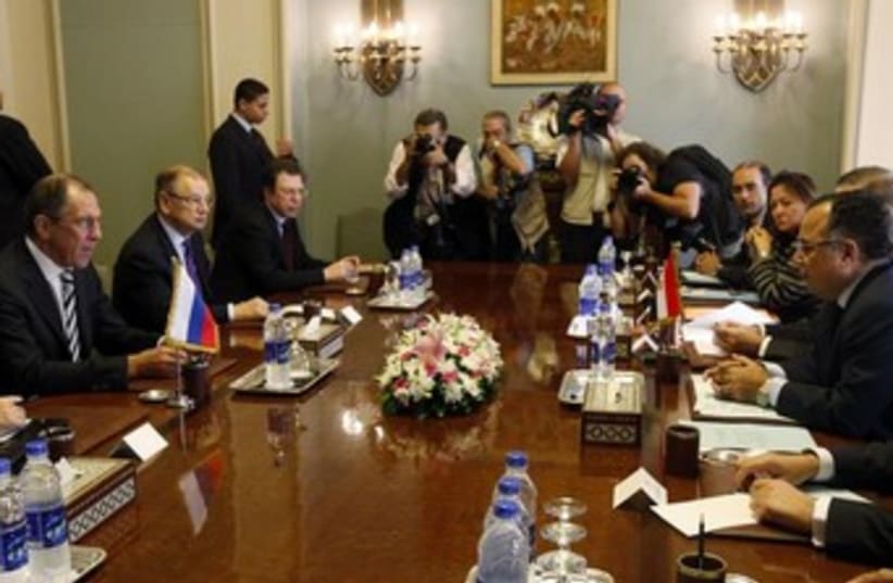 Russian ministers meeting with Egyptian leadership 370 (photo credit: REUTERS/Mohamed Abd El-Ghany)