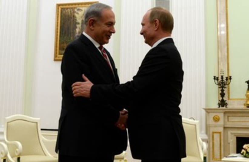 Prime Minister Netanyahu and Russian Pres. Putin 370 (photo credit: Koby Gideon/GPO)