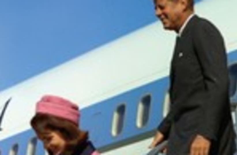 US President John Kennedy and his wife in Dallas 150 (photo credit: REUTERS)
