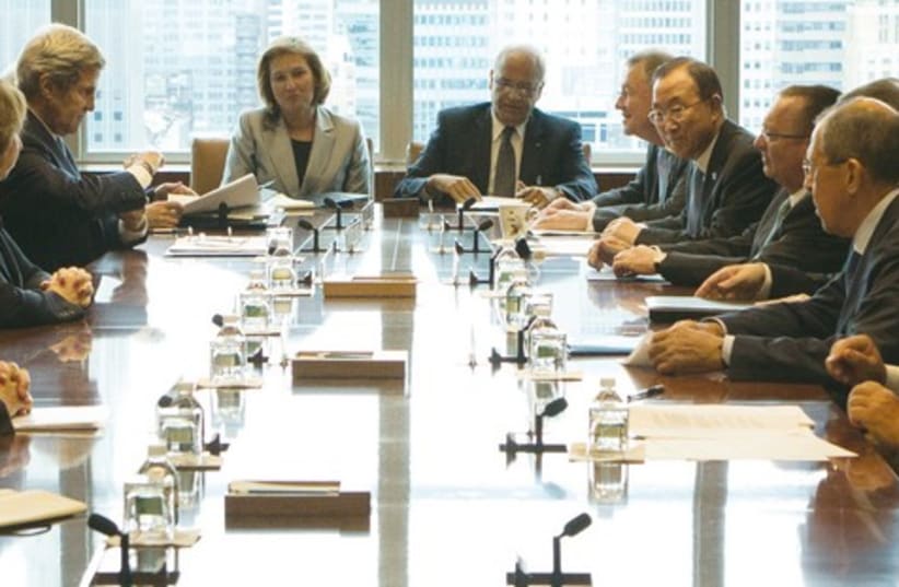 Negotiating table (photo credit: REUTERS)