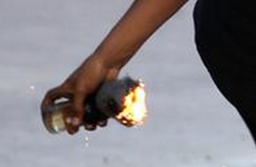 molotov in hand 370 (photo credit: REUTERS)