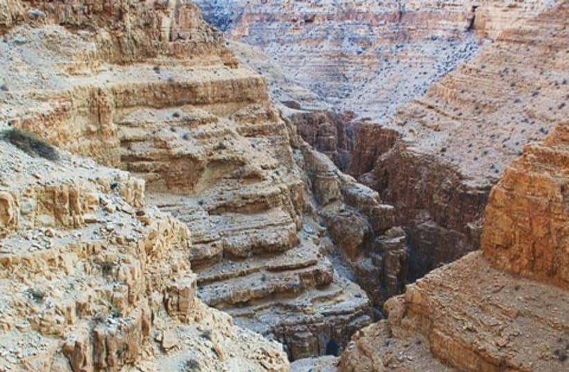 Darja River canyon Judean Desert521 (photo credit: Stefanie Gromann/Wikimedia Commons)