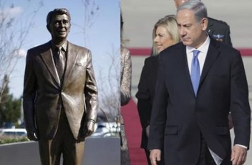 Netanyahu, Reagan (photo credit: Reuters)