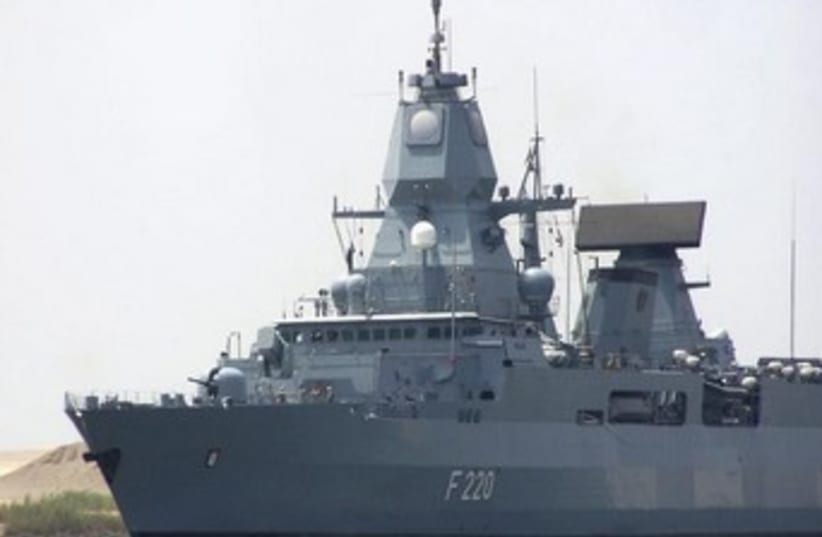 German Navy destroyer 370 (photo credit: Reuters)