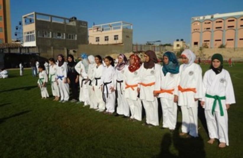 Gaza karate class 370 (photo credit: Courtesy The Media Line)