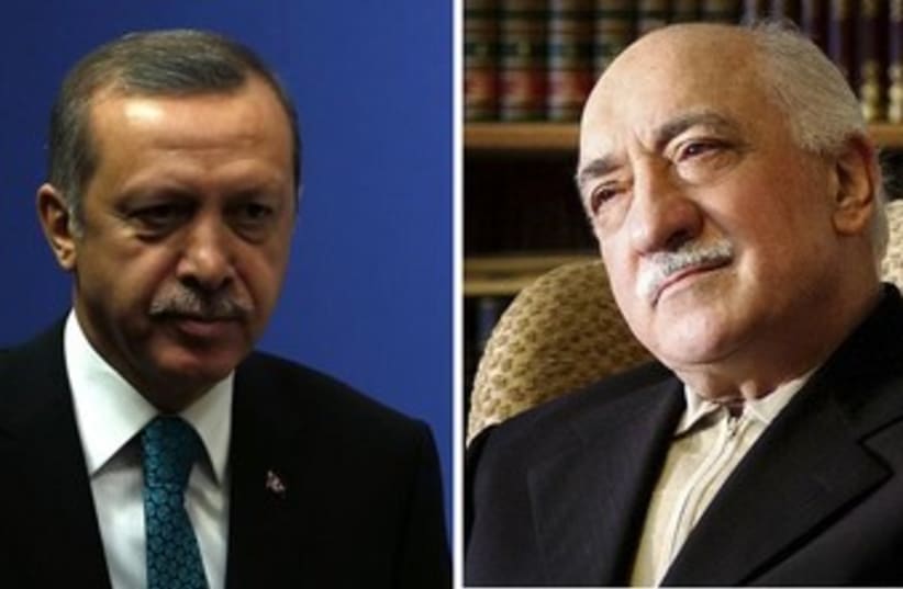 Tayyip Erdogan, Fethullah Gulen split screen 370 (photo credit: Reuters)