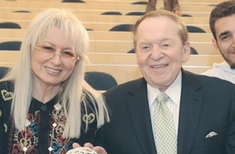 Miriam and Sheldon Adelson 370 (photo credit: Adi Cohen Tzedek)