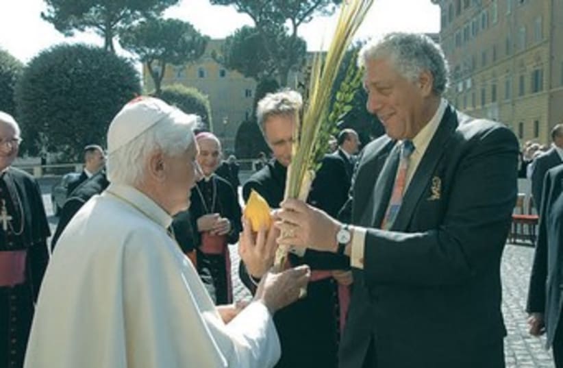 RABBI MARK WINER with then-Pope Benedict XVI in 2006. (photo credit: Courtesy)