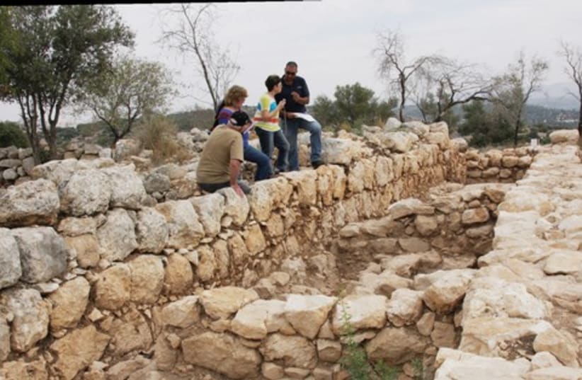 A view of what is left of King David’s palace. (photo credit: SHMUEL BAR-AM)
