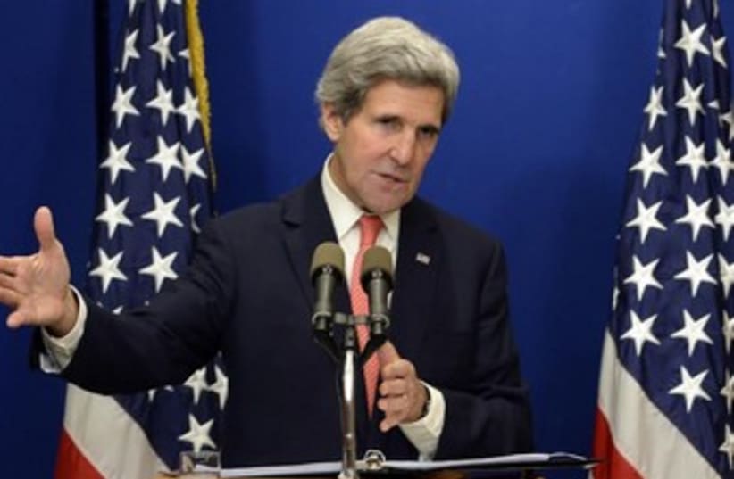 US Secretary of State John Kerry, January 5, 2014. (photo credit: Matty Stern/US Embassy Tel Aviv)