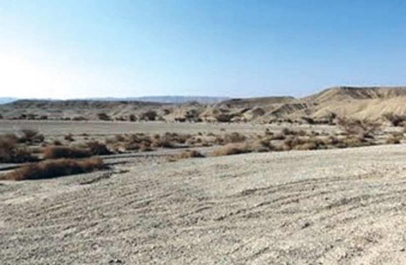 The Negev desert may soon be traversed by a rail line to Eilat (photo credit: Dov Grinblatt)