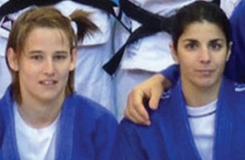 Amelie Rosseneu (left) and Roni Schwartz. (photo credit: Israel Judo Association- Courtesy)