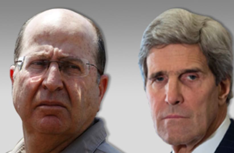 Ya'alon and Kerry (photo credit: Reuters)