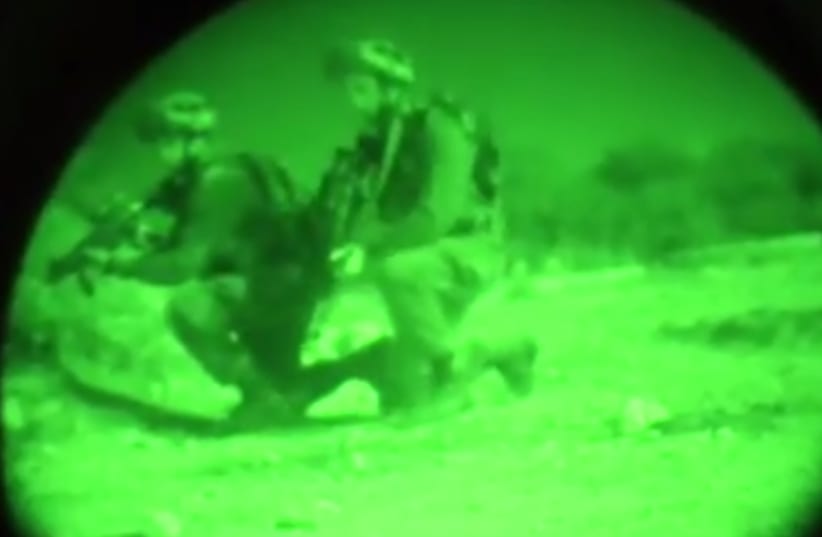 IDF troops simulate a raid against Hezbollah (photo credit: COURTESY IDF SPOKESMAN'S OFFICE)