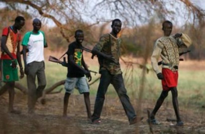 Sudanese fighters (photo credit: REUTERS)