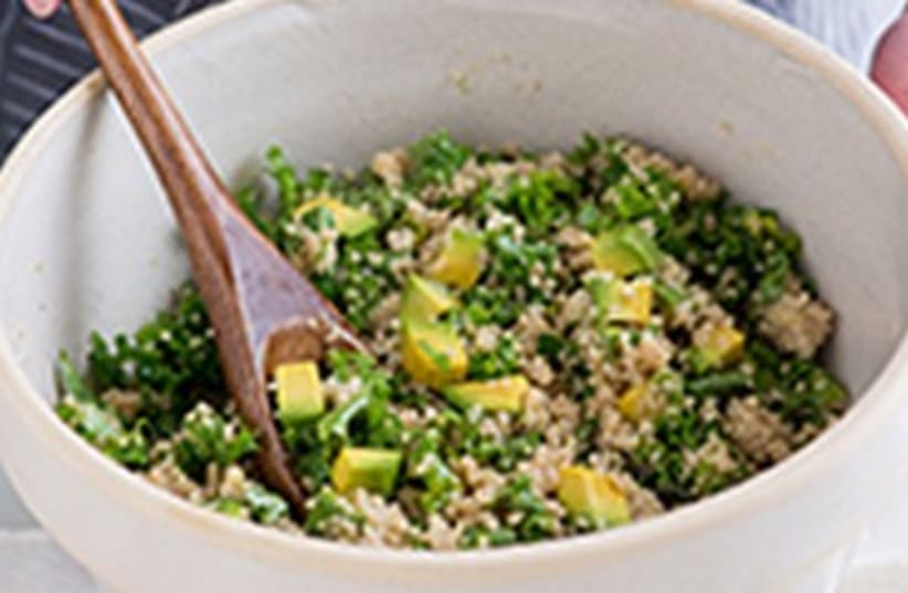 Kale, quinoa and avocado salad (photo credit: GOURMETKOSHERCOOKING.COM)