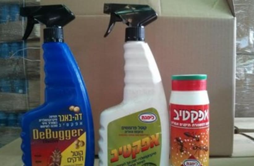 Bug spray (photo credit: COURTESY OF THE ENVIRONMENTAL PROTECTION MINISTRY'S GREEN POLICE)