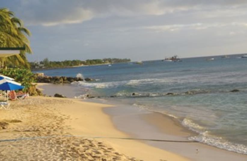THE LITTLE Good Harbor beach on the northwest coast of Barbados. A great place to watch the sunset. (photo credit: SETH J. FRANTZMAN)