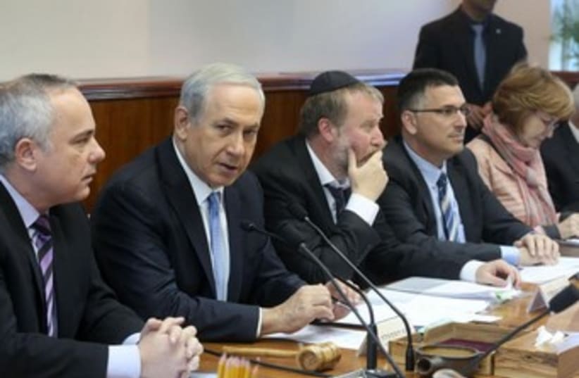 Prime Minister Binyamin Netanyahu convenes his cabinet on Sunday. (photo credit: MARC ISRAEL SELLEM/THE JERUSALEM POST)