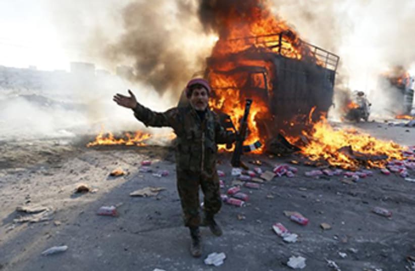 Bombing in Syria (photo credit: REUTERS)