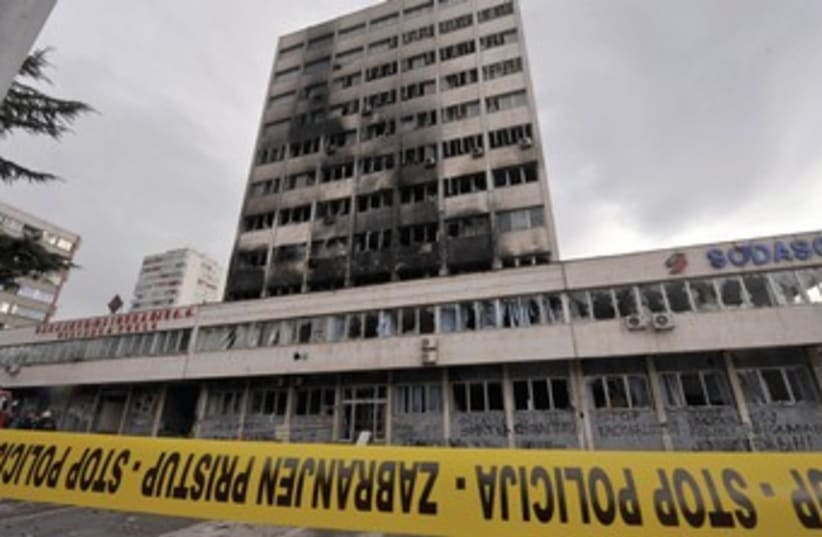 Government building in Tuzla in Bosnia (photo credit: REUTERS)