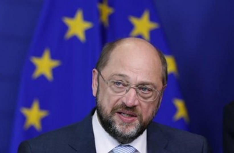 EU Parliament President Martin Schulz (photo credit: REUTERS)