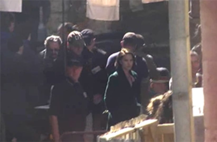 Natalie Portman directing her Movie in Jerusalem (photo credit: ELI MANDELBAUM)