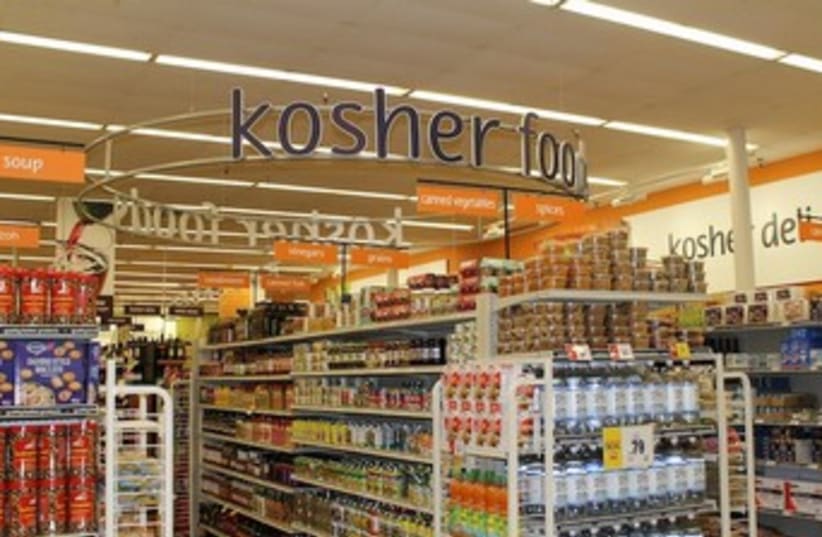  The kosher section at Winn-Dixie’s Boca Raton store (photo credit: URIEL HEILMAN/ JTA)
