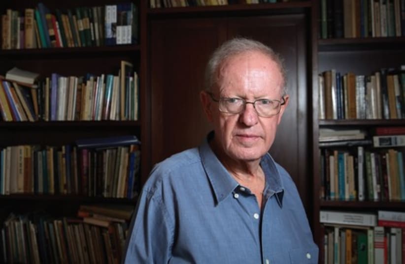 Prof. Dan Laor, author of ’Alterman: A Biography,‘ at his home in Jerusalem (photo credit: Courtesy)