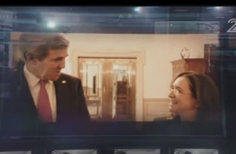 John Kerry in interview with Channel 2 (photo credit: screenshot)