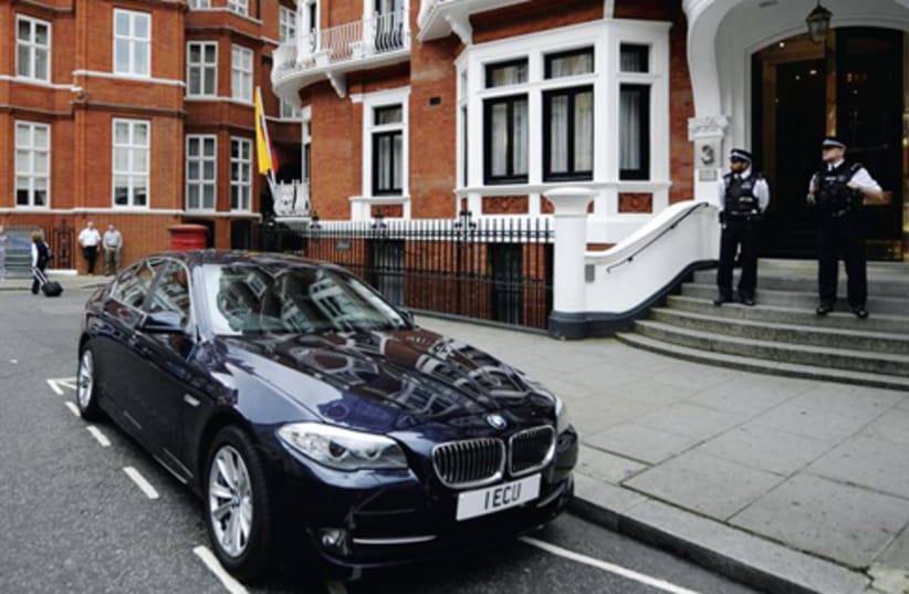 London where Bentleys and Jags curtsey and bow to each other. (photo credit: REUTERS)
