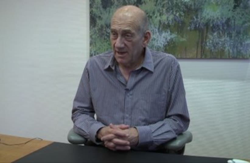 Former prime minister Ehud Olmert (photo credit: ELI MANDELBAUM)