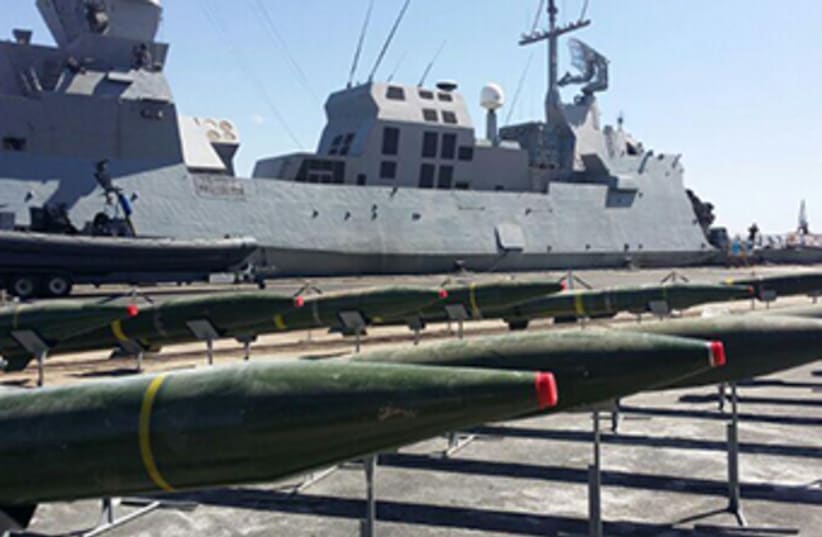 M-302 rockets from Iran's weapons shipment to Gaza (photo credit: IDF)