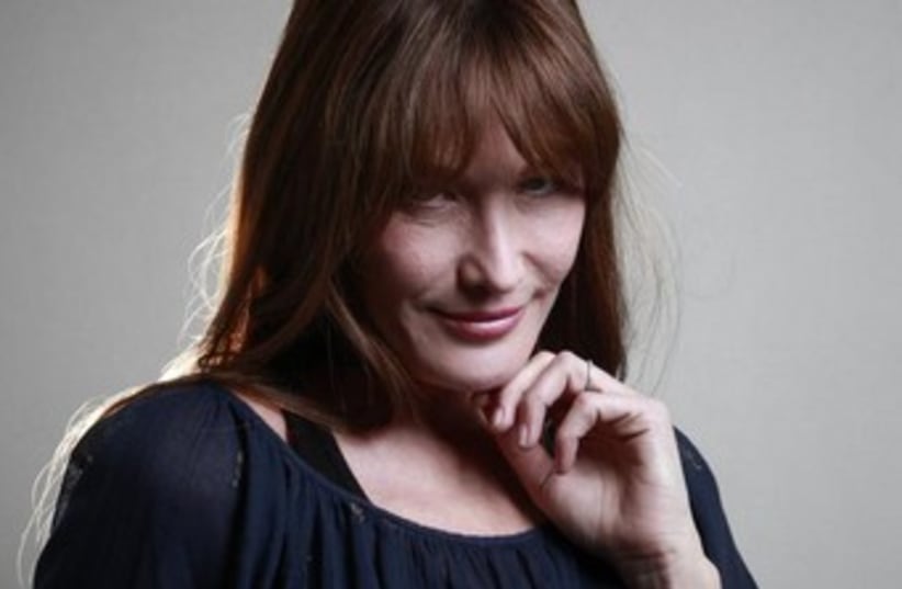 Carla Bruni-Sarkozy, the former model and French first lady, will perform in Israel. (photo credit: REUTERS)