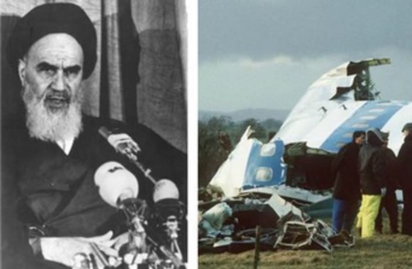 Iran's Ayatollah Khomeini may have given the order to down Pan Am flight 103. (photo credit: REUTERS,Wikimedia Commons)